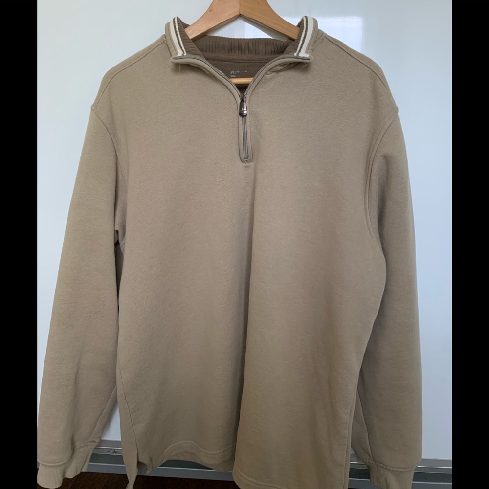 Men's Beige Long-Sleeved Sweatshirt